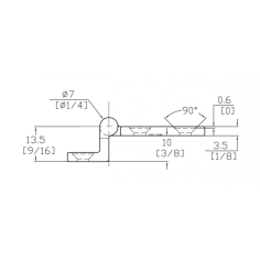 CERNIERA INOX A SQUADRA MM.53X37 2