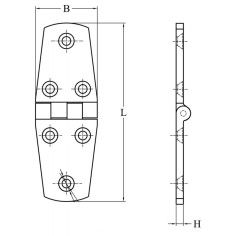 CERNIERA INOX MM.102X38 2