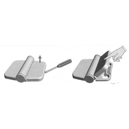CERNIERA IN ACCIAIO INOX AISI 316 CON NODO  MEZZO INCASSO
