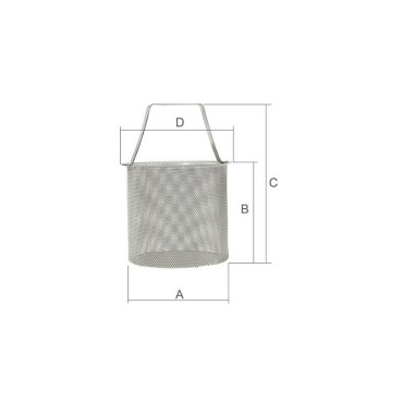 CESTELLO ACCIAIO INOX Ø 98 MM.