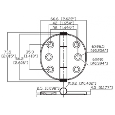 CERNIERA IN ACCIAIO INOX AISI 316 CON NODO  STANDARD 2