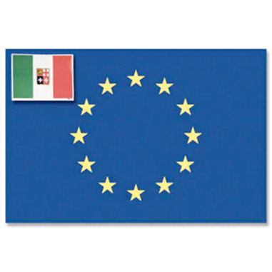 BANDIERA EUROPA+ITALIA CM.30X45