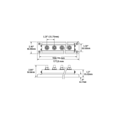 4 TERMINALI M10 - 600AMP 2