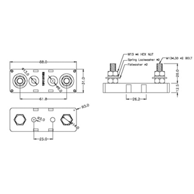 BASE PORTAFUSIBILE ANL