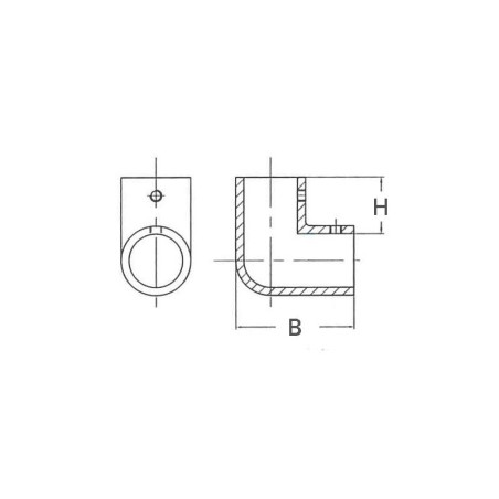 ANGOLARE A 90° Ø MM.22