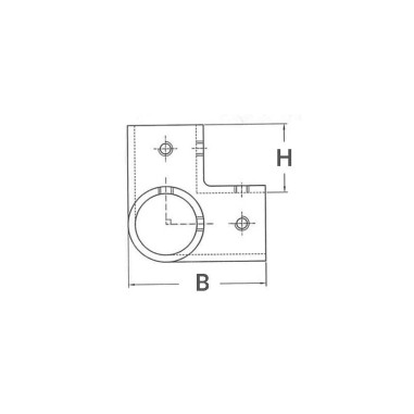 ANGOLARE A 90° Ø MM.22