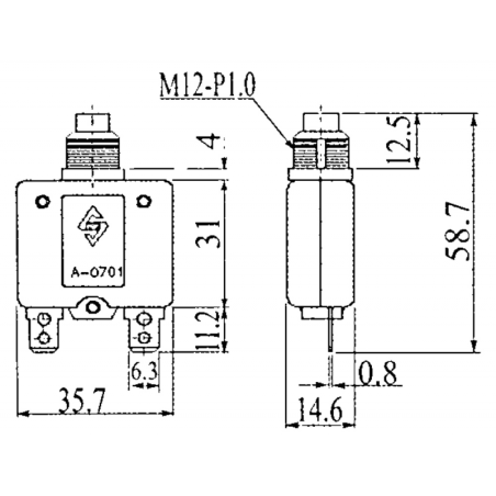 DISGIUNTORE 8 AMP.