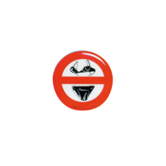 DIVIETO DI SLIP-REGGISENO IN RILIEVO Ø MM. 80