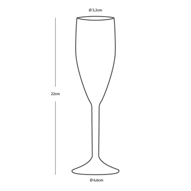 BICCHIERI DA CHAMPAGNE Ø CM 5,2 X 22H - SET 6...