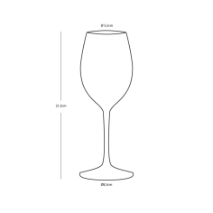 BICCHIERI VINO Ø CM 5,5 X 21,3H - SET 6 PEZZI 2