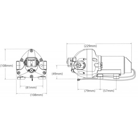FLOJET TRIPLEX  8LT. 24V. 25 PSI