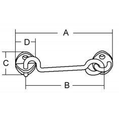 GANCIO FERMAPORTE INOX MM.69 2