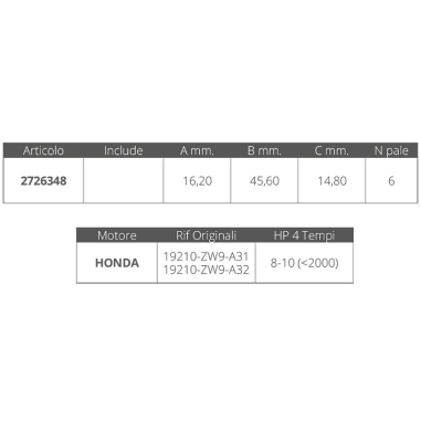 GIRANTE HONDA 4T 8-10HP