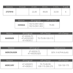 GIRANTE HONDA/MARINER/MERCURY 2